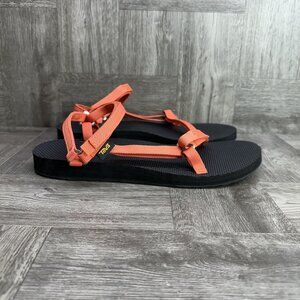 TEVA Universal Slim Women's size 12 Orange Black Sandal